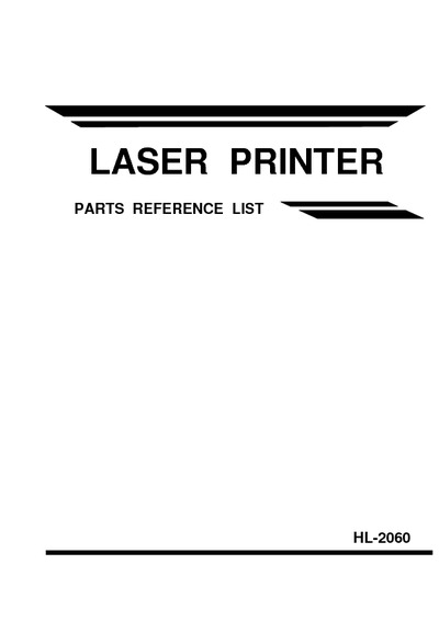 Brother HL-2060 Parts Manual