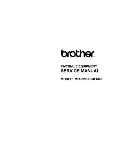 Brother MFC-890, 5200c Service Manual