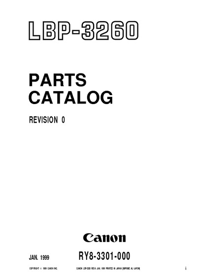 Canon LBP-3260 Parts Manual