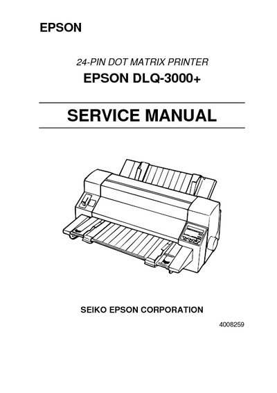 Epson DLQ-3000+ Service Manual