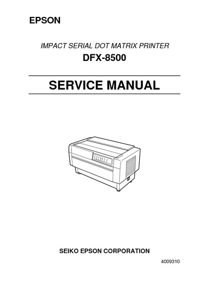 Epson DFX-8500 Service Manual