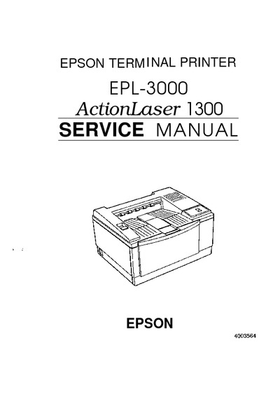 Epson EPL-3000 Service Manual