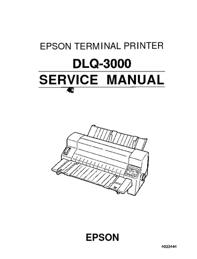 Epson DLQ-3000 Service Manual