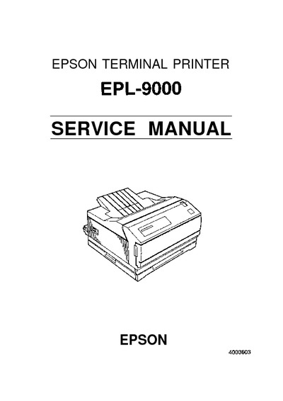 Epson EPL-9000 Service Manual