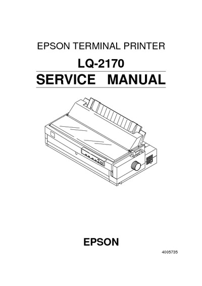 Epson LQ-2170 Service Manual