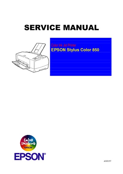 Epson Stylus Color 850 Service Manual