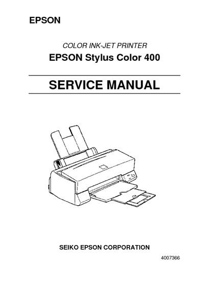 Epson Stylus Color 400 Service Manual
