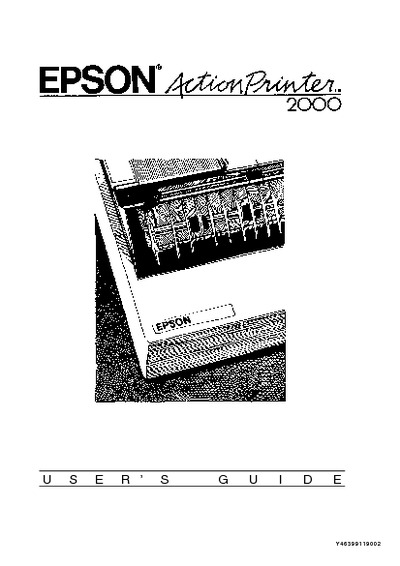 Epson ActionPrinter 2000 User's Guide