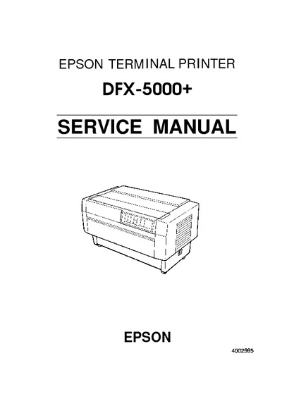 Epson DFX-5000+ Service Manual