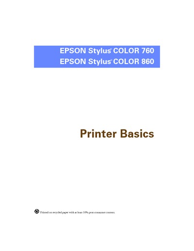 Epson Stylus 760 Manual