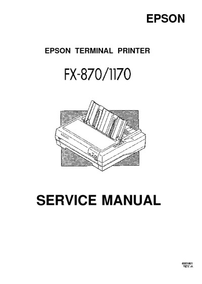 Epson FX-870 FZ-1170 Service Manual