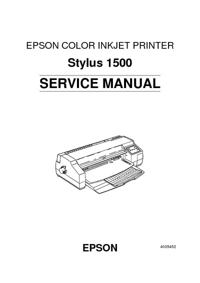 Epson Stylus 1500 Service Manual