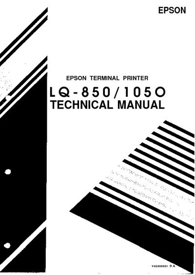 Epson LQ-850 LQ-1050 Service Manual