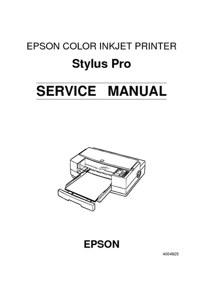 Epson Stylus Pro Service Manual