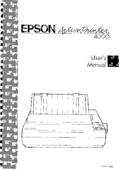 Epson ActionPrinter 4000 User's Manual