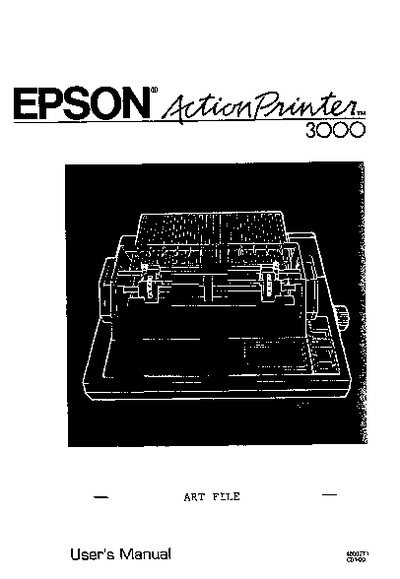 Epson ActionPrinter 3000 User's Manual