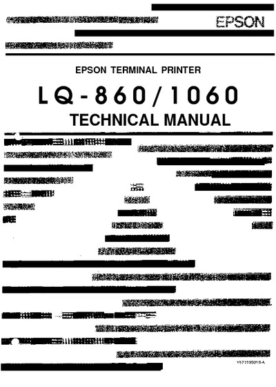 Epson LQ-860 LQ-1060 Service Manual