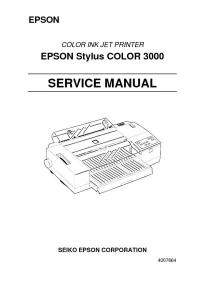 Epson Stylus Color 3000 Service Manual