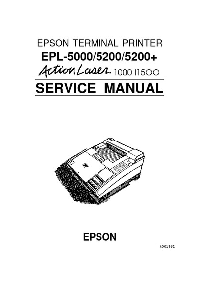 Epson EPL-5000 5200 5200+ Service Manual