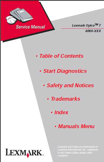 Lexmark 4069-XXX Optra T61x Service Manual