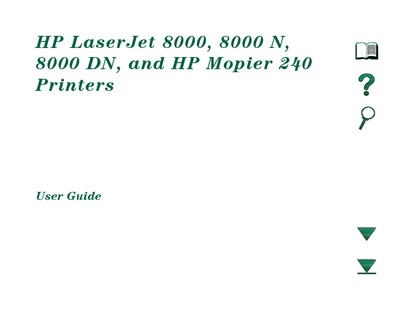 HP LaserJet 8000 User Guide