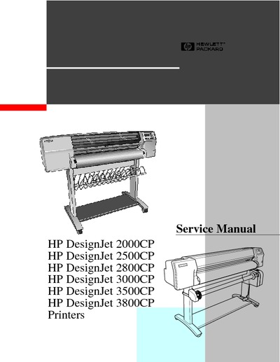 HP DesignJet 2000CP, 2500CP, 2800CP, 3000CP, 3500CP, 3800CP Service Manual