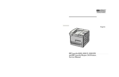 HP LaserJet 8000 Service Manual