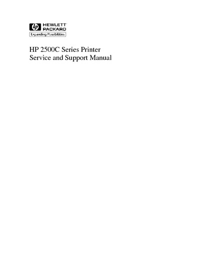 HP 2500C Service Manual