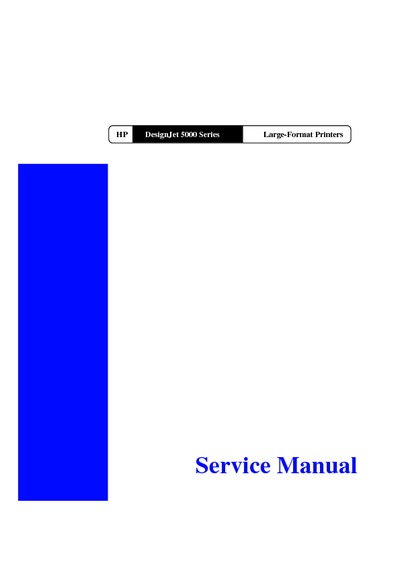 HP DesignJet 5000 Series Service manual