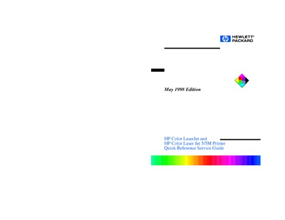 HP LaserJet 5-5M Color Quick Reference Service Guide