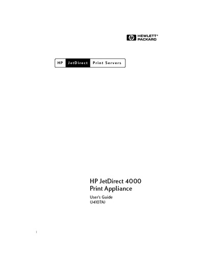 HP Jetdirect Print Server 4000 User Guide
