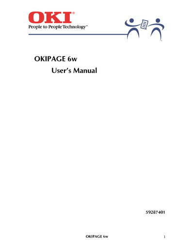 Okidata OKIPAGE 6w User's Manual