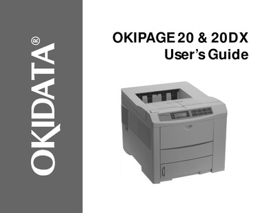 Okidata Okipage 20 20DX Manual