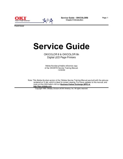 Okidata Color 8(n) Service Manual