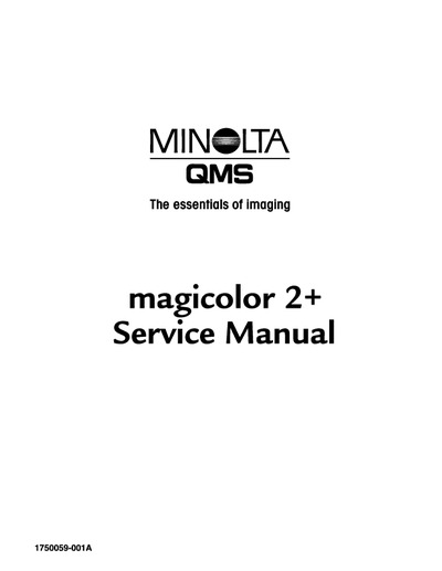 Konica Minolta QMS magicolor2 Duplex Service Manual