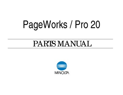Konica Minolta QMS 2060 pagework20 Parts Manual