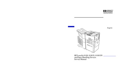 HP LaserJet 8100 Service Manual