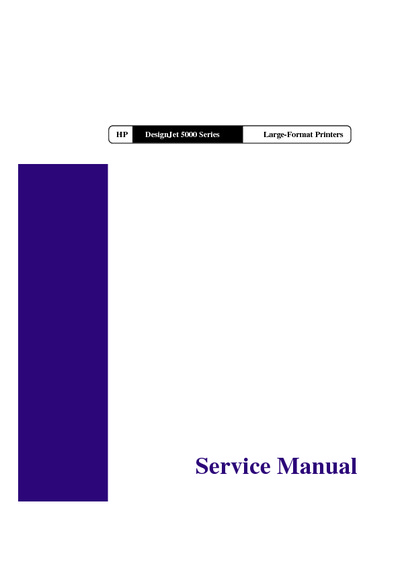 HP DesignJet 5000 Service Manual