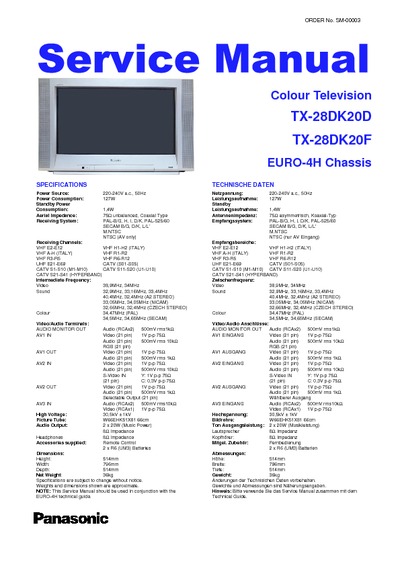 TX-28DK20D EURO4H Panasonic TV