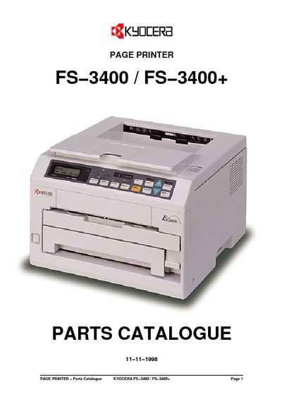 Kyocera FS-3400 Parts Manual
