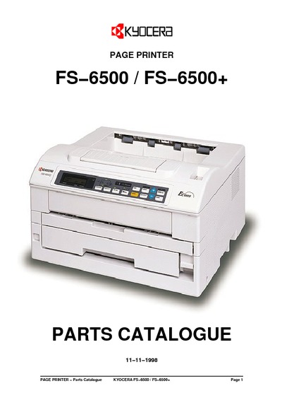 Kyocera FS-6500 Parts Manual