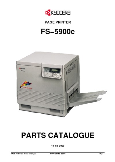 Kyocera FS-5900c Parts Manual