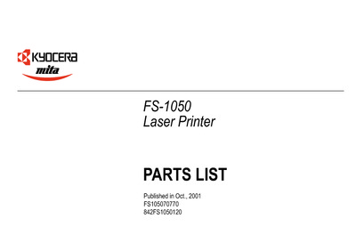 Kyocera FS-1050 Parts Manual