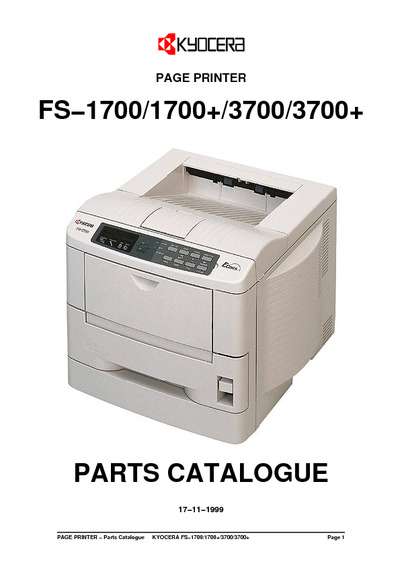 Kyocera FS-1700 Parts Manual
