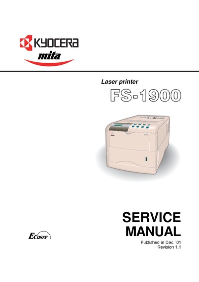 Kyocera FS-1900 Service Manual