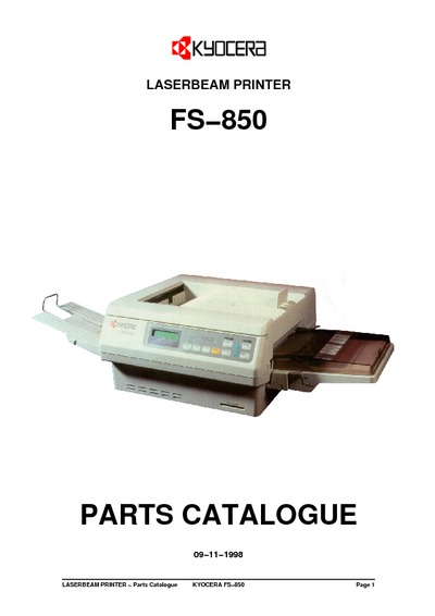 Kyocera FS-850 Parts Manual