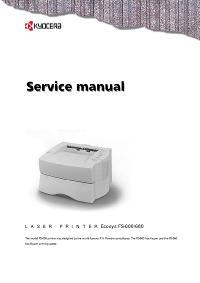 Kyocera FS-600-680 Service Manual