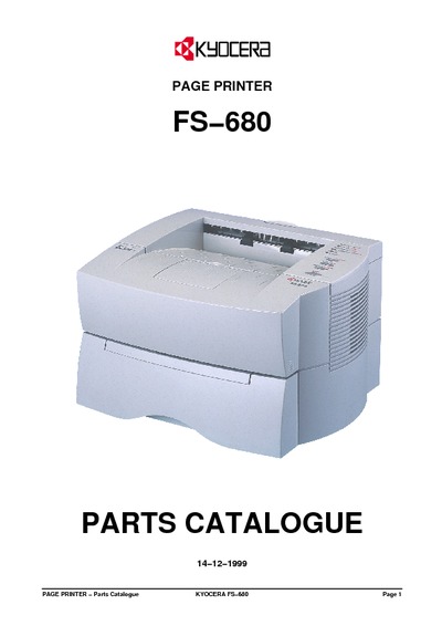 Kyocera FS-680 Parts Manual