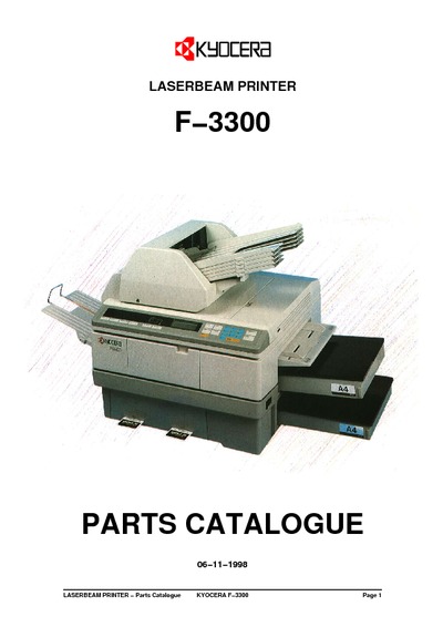 Kyocera F-3300 Parts Manual