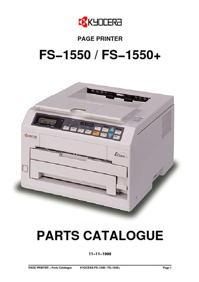 Kyocera FS-1550 Parts Manual